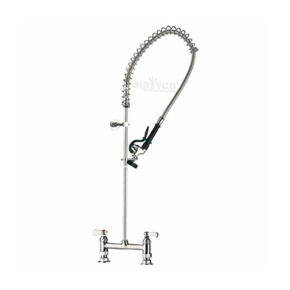 Llave de Prelavado Asber 98007-1 -Colocacion a Cubierta -Perf. Doble y Mezcladora