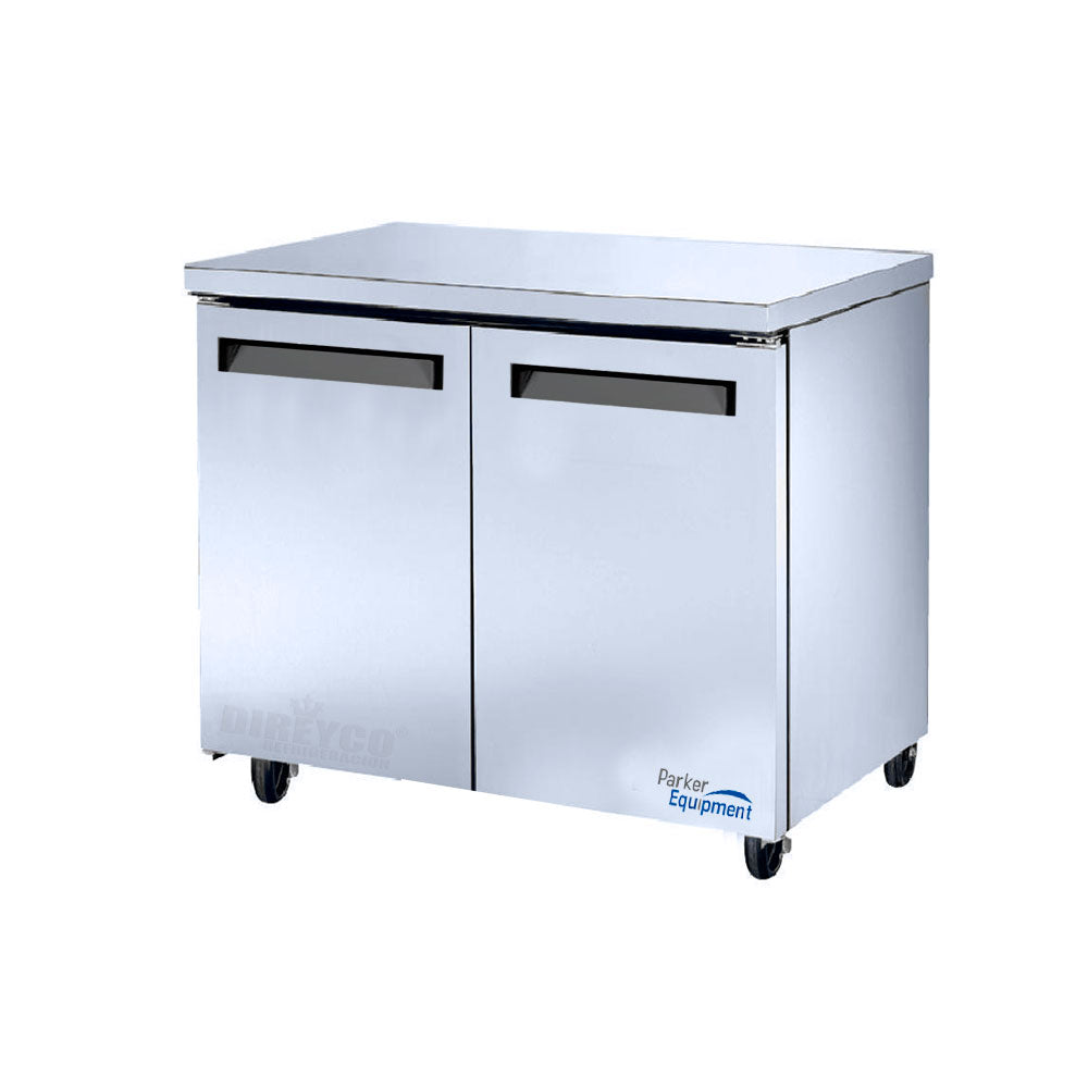 Mesa De Trabajo Congelada Parker MUC48F-B Bajo Barra De 2 Puertas