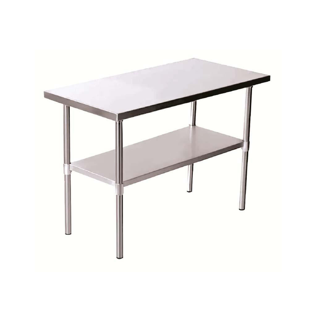 Mesa De Acero Inoxidable Protek 24X60 Con Entrepaño