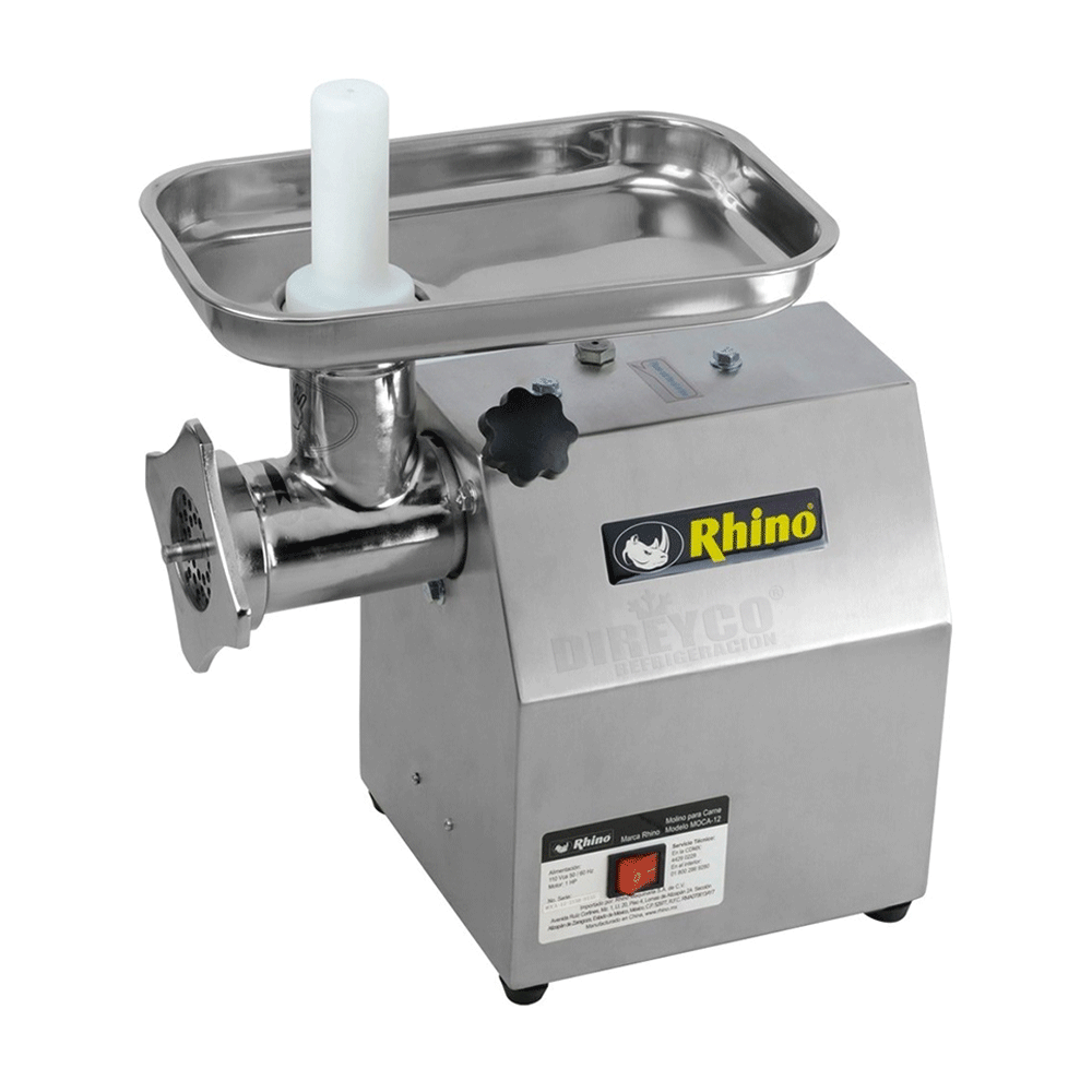 Molino Para Carne Rhino MOCA-12 Cedazo 12 Con Motor De 1 HP