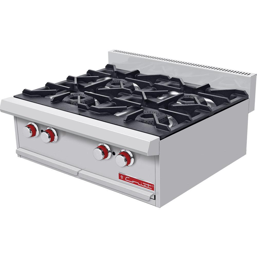 Parrilla Coriat PCV-4 HD De 4 Quemadores, 2 Parrillas En Hierro Gris Y 2 Cubiertas Semi-Selladas Linea Trend