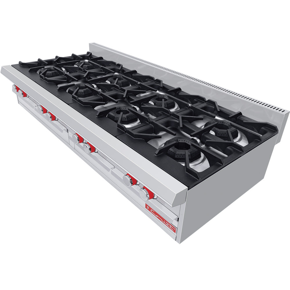 Parrilla Coriat PCV-8 HD De 8 Quemadores, 4 Parrillas En Hierro Gris Y 4 Cubiertas Semi-Selladas Linea Premium