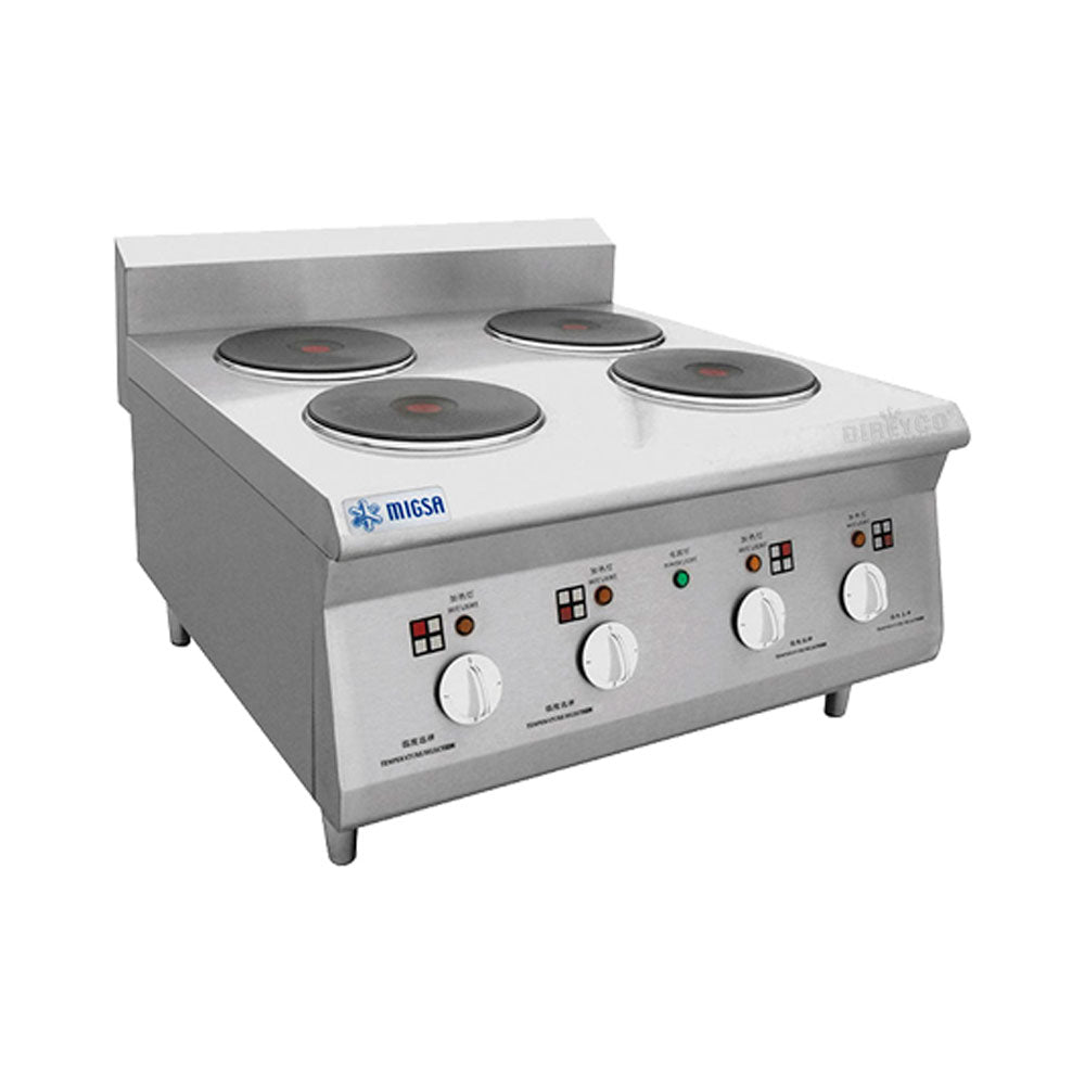Parrilla Eléctrica Migsa BN600-E603 De Mesa Con 4 Platos Calientes