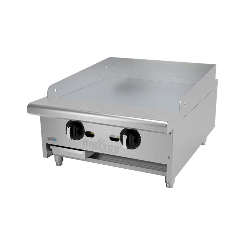 Plancha Asber AETG-24-H Termostatica a gas con placa 3/4"