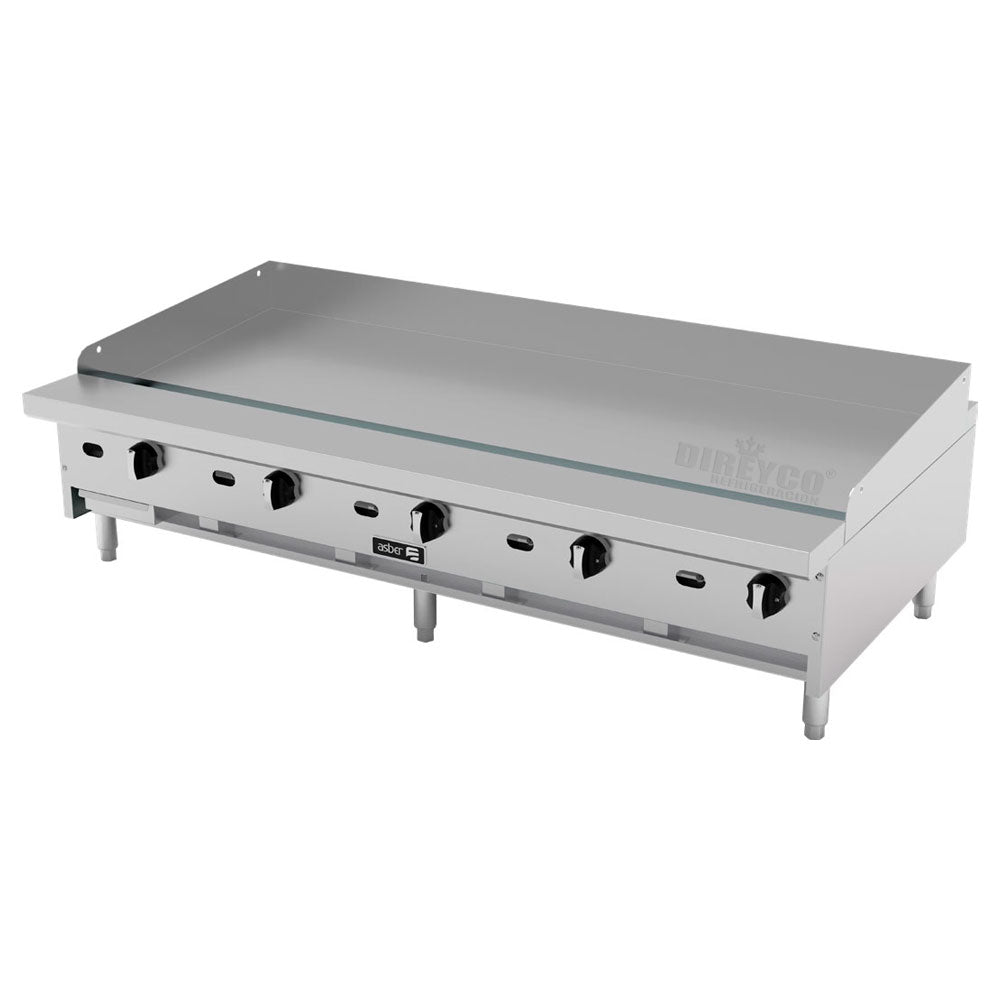 Plancha Asber AETG-60-H Termostatica a gas con placa 3/4"
