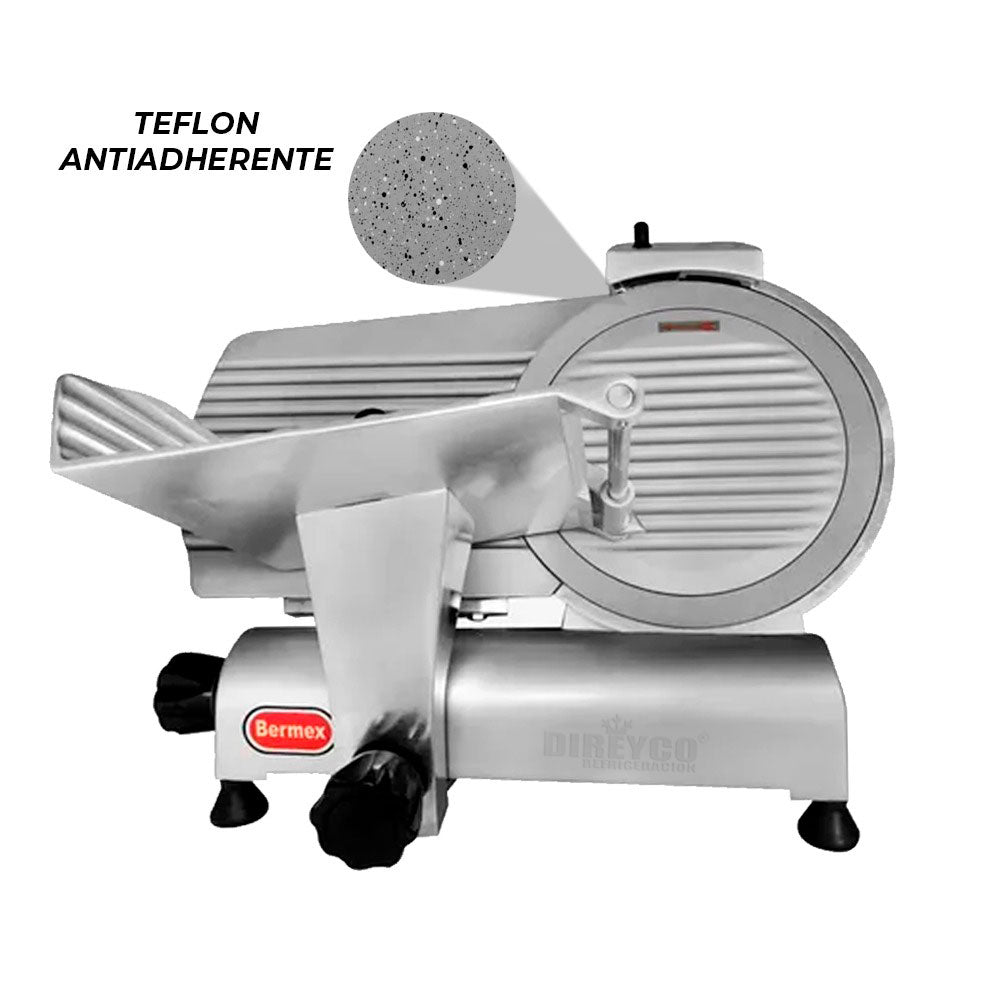 Rebanadora Bermex MS-300-CT Con Cuchilla De Acero Al Cromo Duro De 300 mm Recubierta De Teflon