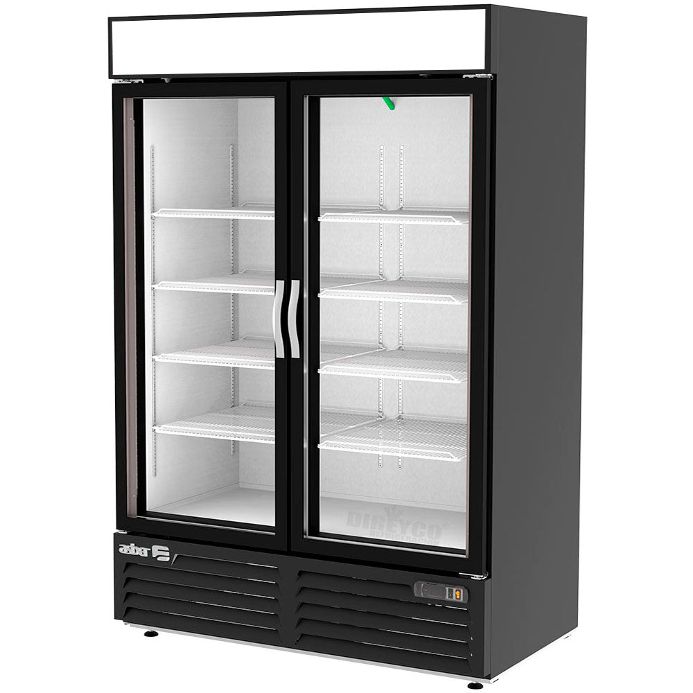 Refrigerador Asber ARMD-49 Doble Puerta De Cristal Merchandiser Line