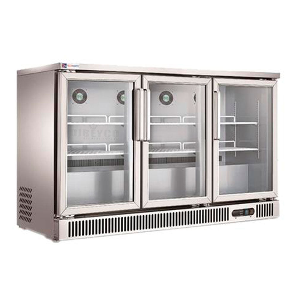 Refrigerador Back Bar Migsa SG-380 Tres Puertas De Cristal