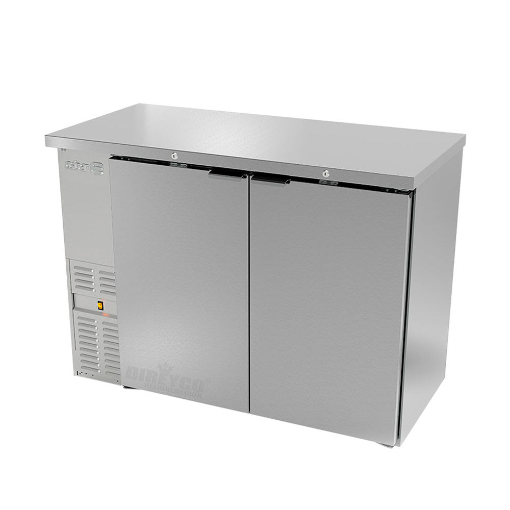Refrigerador Contrabarra en Acero Inox Asber ABBC-58-S-HC Puertas Solidas