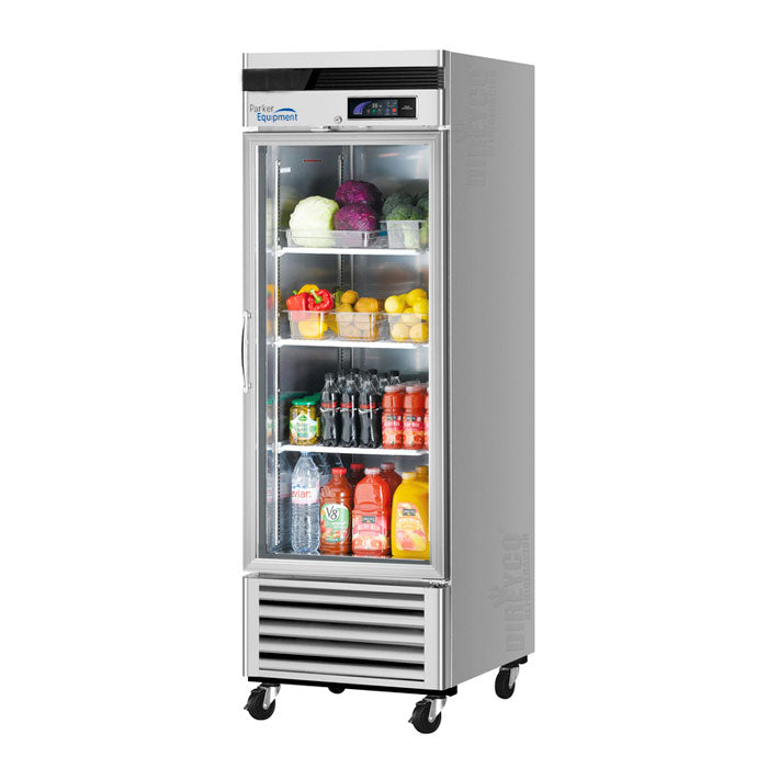 Refrigerador Parker RVA23TG-B De Acero Inoxidable 1 Puerta De Cristal