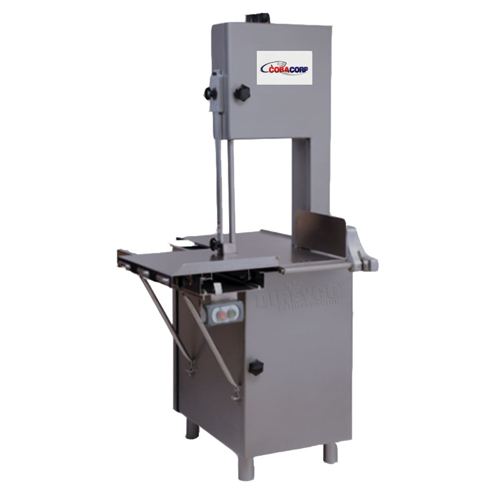 Sierra Cortadora De Carne Y Hueso Cobacorp I-120-3 De Acero Inoxidable Con Cinta De 20"
