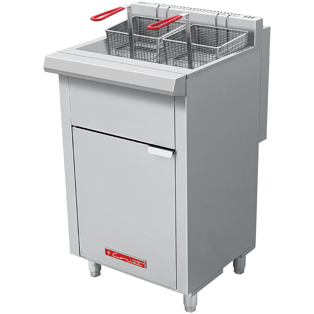 Freidora Coriat TURBO-19-5Q PETIT Con Dos Canastillas, Capacidad De 19.5 Litros De Aceite Con 5 Quemadores de Recuperación Inmediata Linea Premium