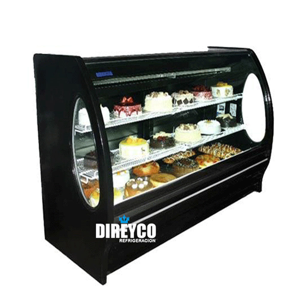 Vitrina Masser RHNVCT-1500-EP-N Negra Cristal Curvo Parrillas Ajustables