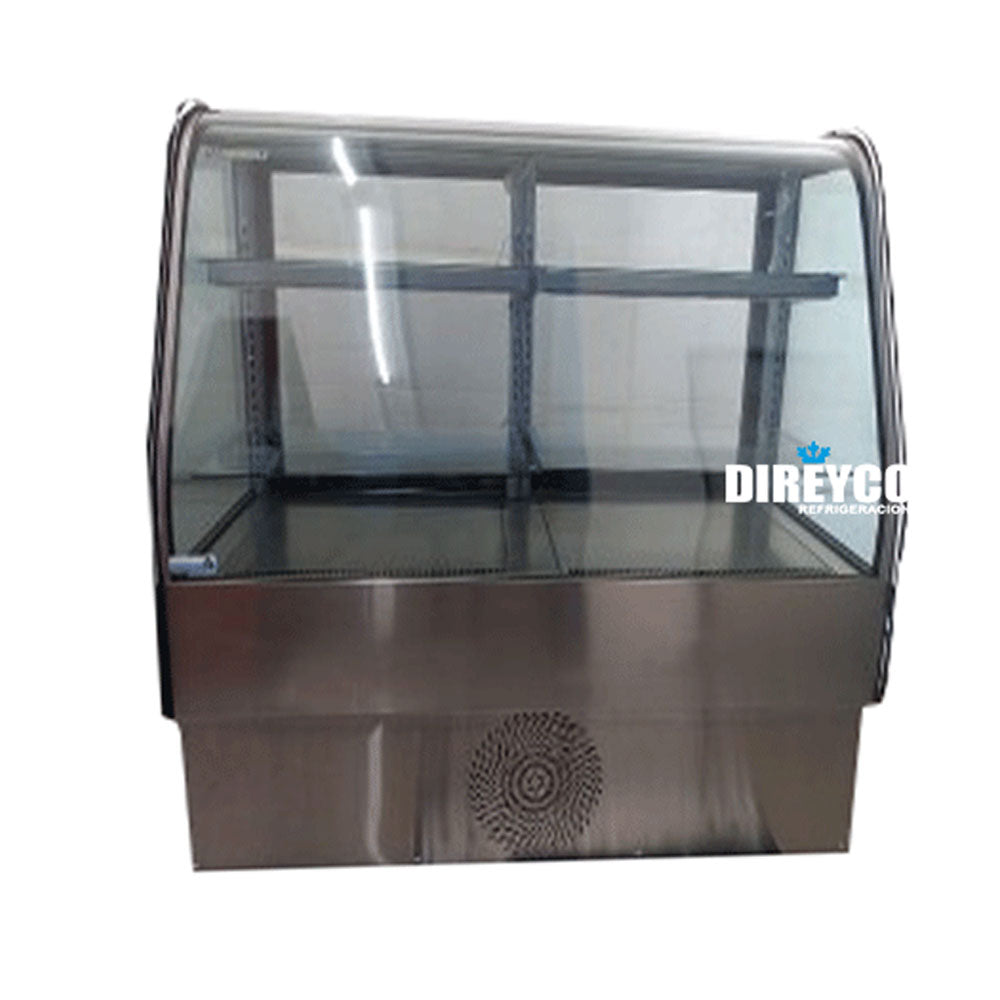Vitrina Masser RHNVCT-1500-FGR Cristal Curvo Full Glass Entrepaños De Cristal Iluminados