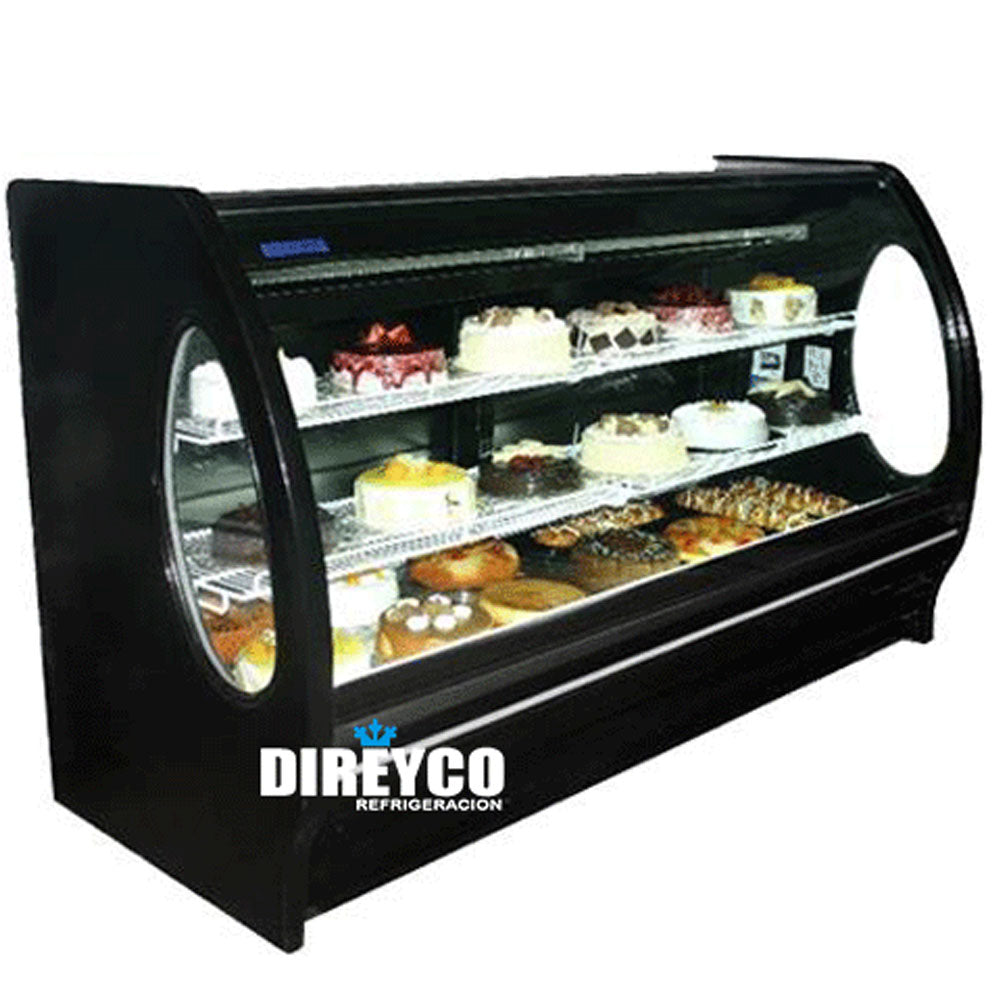 Vitrina Masser RHNVCT-2000-EP-N Negra Cristal Curvo Parrillas Ajustables