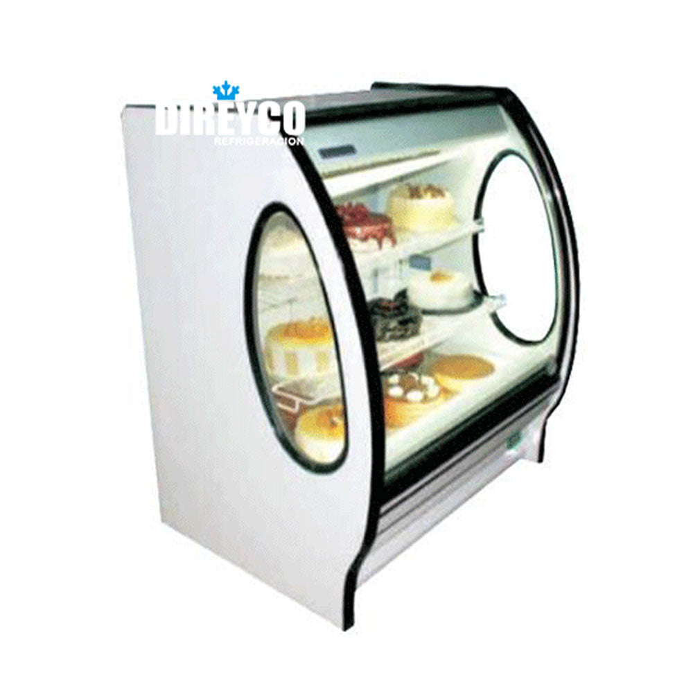 Vitrina Masser RHNVCT-700-EP Blanca Cristal Curvo Parrillas Ajustables