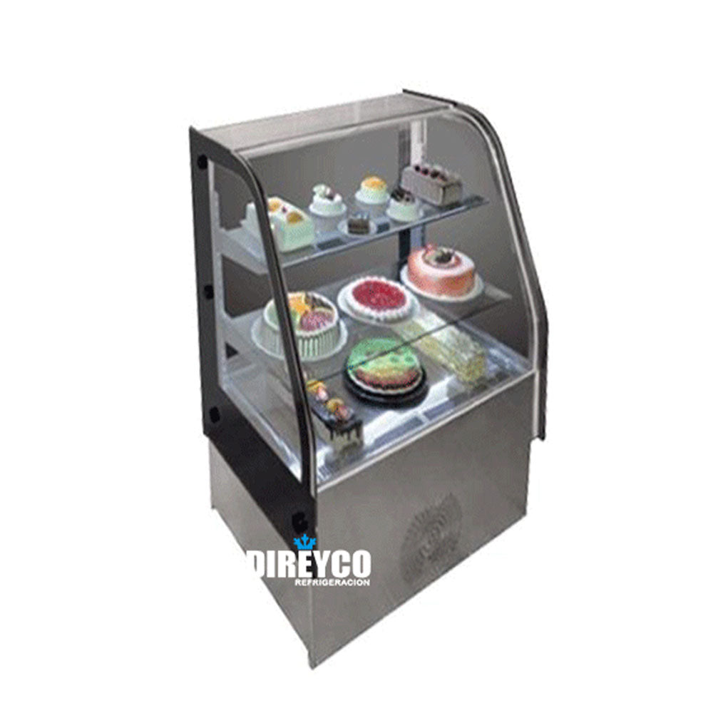 Vitrina Masser RHNVCT-700-FGD Cristal Doble Curva Full Glass Entrepaños De Cristal Iluminados