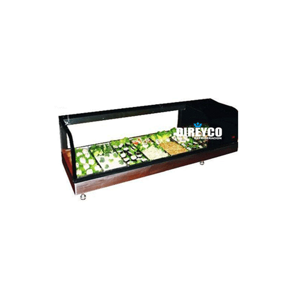 Vitrina Masser RHNVSH-1000 Para Sushi Cristal Curvo Para 4 Insertos