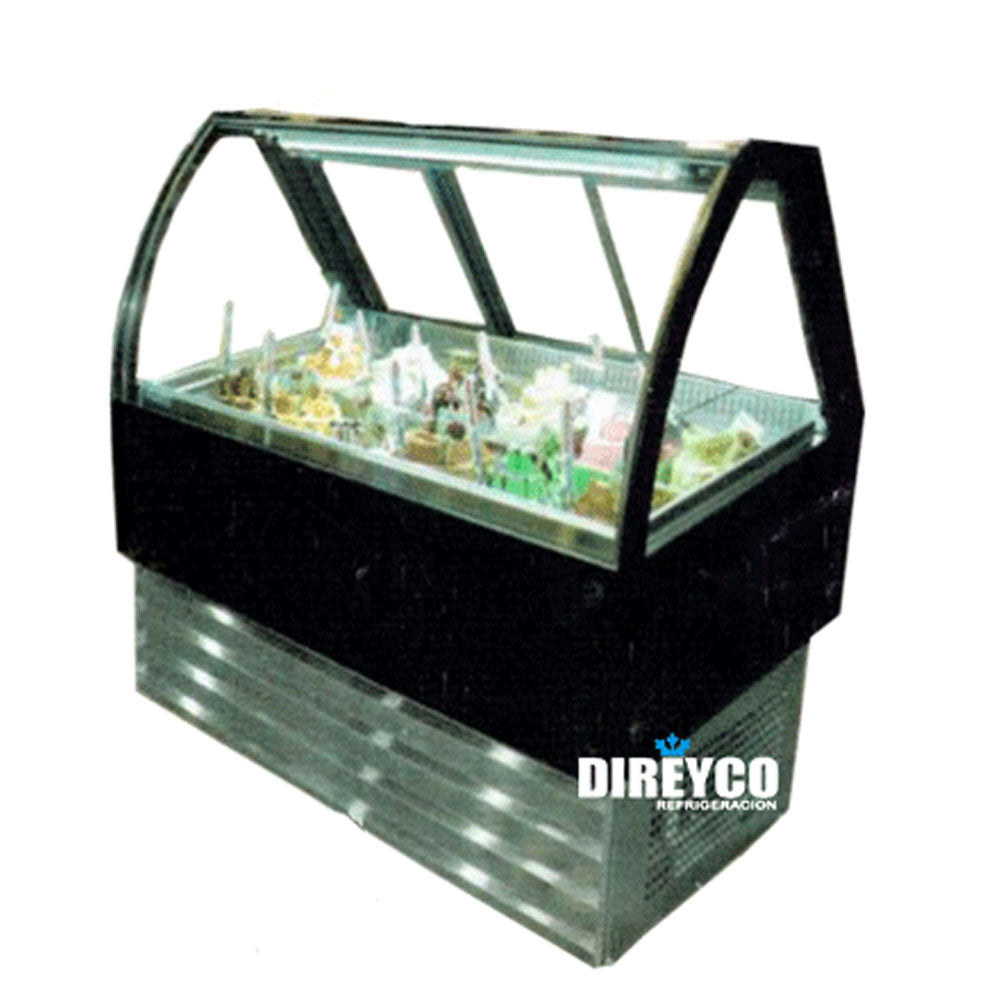 Vitrina Para Helado Masser VMG-10 Estilo Americano Para 10 Insertos