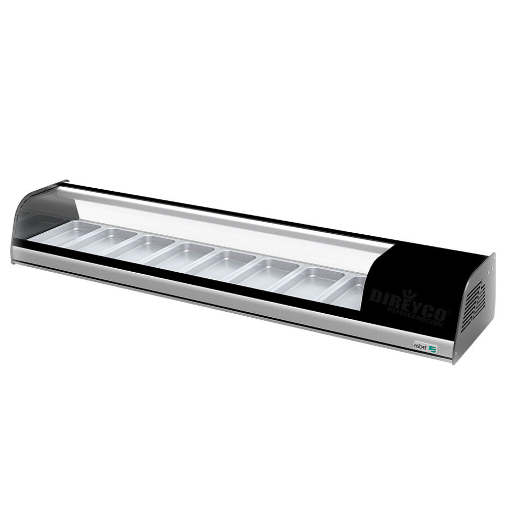 Vitrina Refrigerada Sobre  Mostrador Asber ACTC-69 Para 8 Insertos