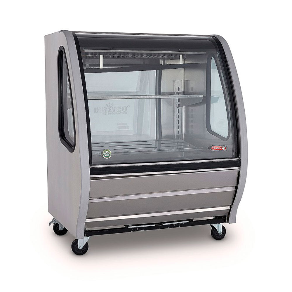 Vitrina Torrey TEM-100-AI Delicatessen Acero Inoxidable Cristal Curvo