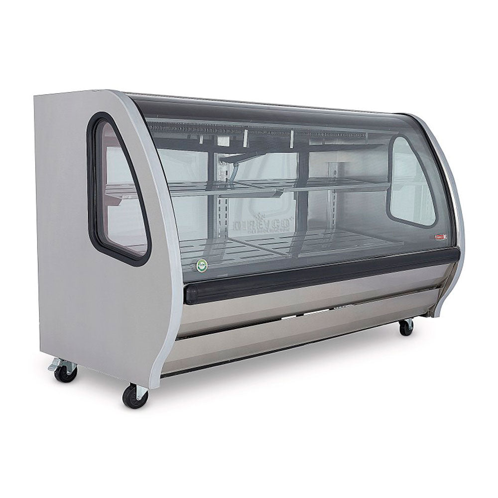 Vitrina Torrey TEM-200-CN AI Acero -inoxidable Carnicera Cristal Curvo
